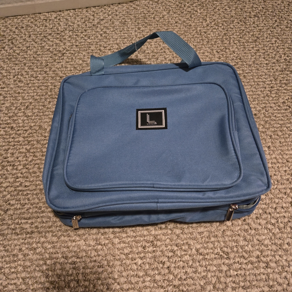 L Brand Blue Cosmetic Organizer